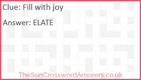 fill with joy crossword clue